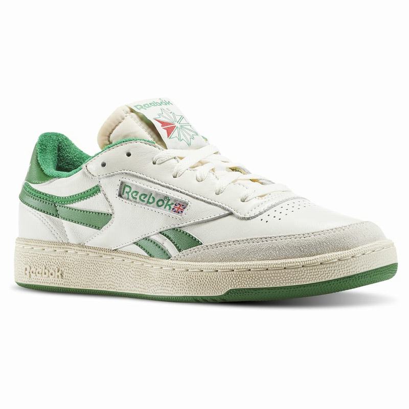 Tenisi Reebok Revenge Plus Vintage Barbati Albi/Verzi/Rosii Romania QU6325VA